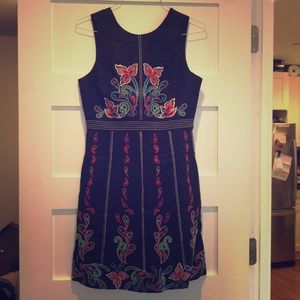 Anthropologie Maeve Embroidered Dress